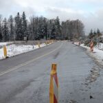 2024_11_22 Widok ogólny na czasową organizację ruchy - bypass przy obiekcie nr 1
