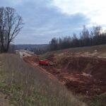 2025_02_04 Roboty ziemne- wykop na Trasie Głównej, km 14+700