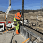 2025_03_21 Betonowanie ścianki czołowej wylotowej obiektu PZDs-4