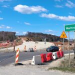 09.04.2025 Widok ogólny na tymczasową organizację ruchu km 15+400