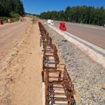 2025_07_01 Zbrojenie głowic fundamentów ekranów przeciwolśnieniowych nitka prawa, km 14+150