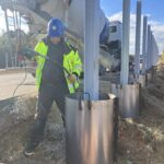 2025_10_21 Betonowanie głowic pali pod ekrany przeciwolśnieniowe na dojazdach do obiektu PZDd-9 jezdnia lewa