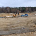 2025_11_14 Roboty ziemne, wykonywanie matraca - zjawiska krasowe, km 7+100