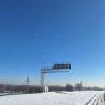 2026_01_20 Widok ogólny konstrukcji stalowej wsporczej dla tablic informacyjnych km 10+900